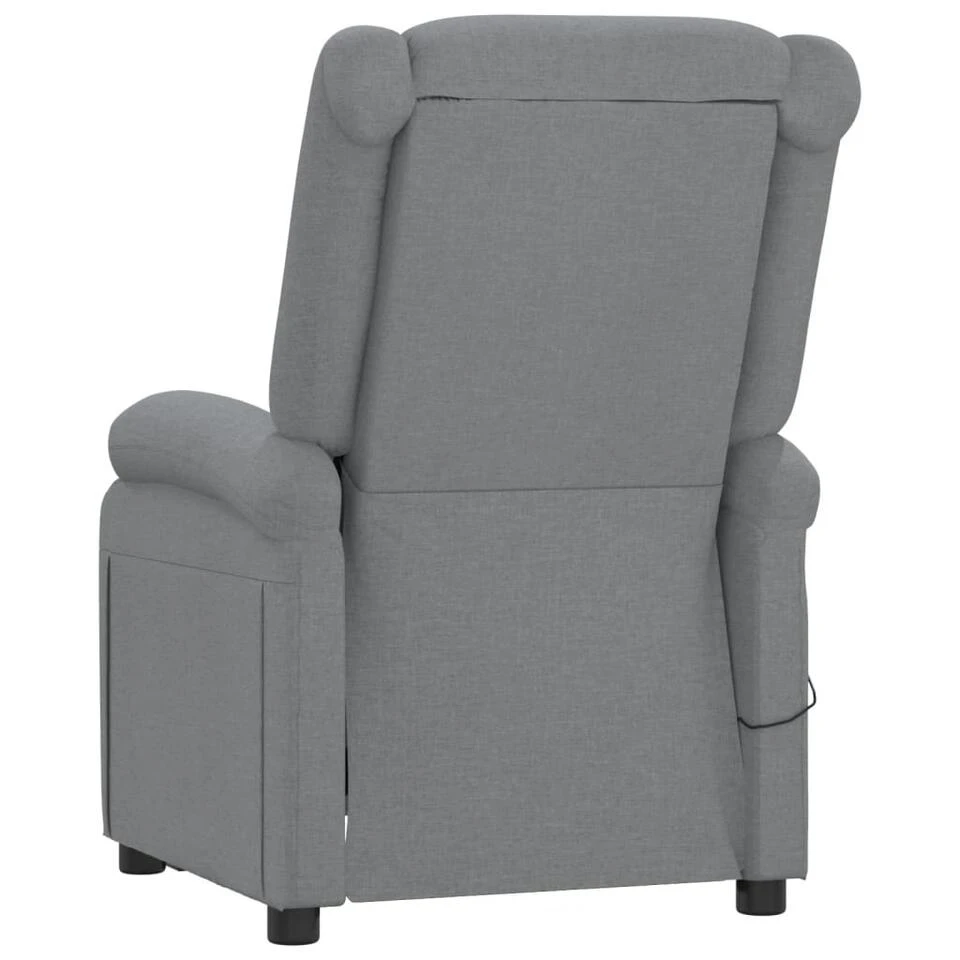 VidaXL Fauteuil Elektrisch Verstelbaar Stof Lichtgrijs 71x90.5x96 Cm - Afbeelding 4