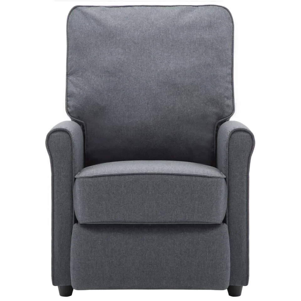 VidaXL Televisiefauteuil Stof Donkergrijs Fauteuil Tv-Stoel Leunstoel Zetel - Afbeelding 2