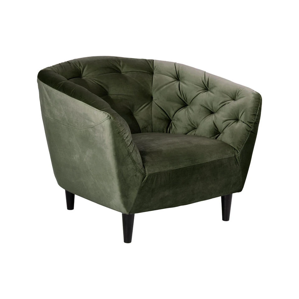Fauteuil Thyrza - Fluweel - Groen - Afbeelding 2