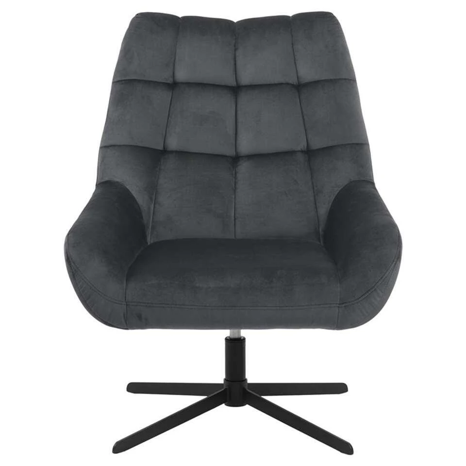 Fauteuil Devin - Stof - Donkergrijs - Afbeelding 2
