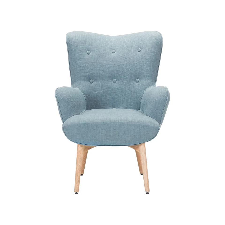 Beliani Fauteuil VEJLE - Blauw Polyester - Afbeelding 4