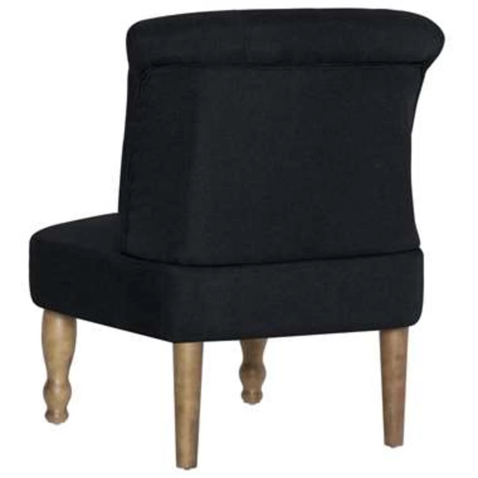 VidaXL Franse Stoel Stof Zwart - Afbeelding 4