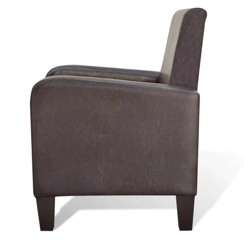 VidaXL Fauteuil Kunstleer Bruin - Afbeelding 4