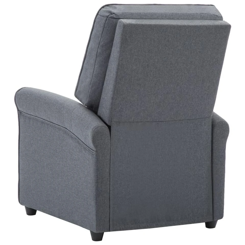 VidaXL Televisiefauteuil Stof Donkergrijs Fauteuil Tv-Stoel Leunstoel Zetel - Afbeelding 4