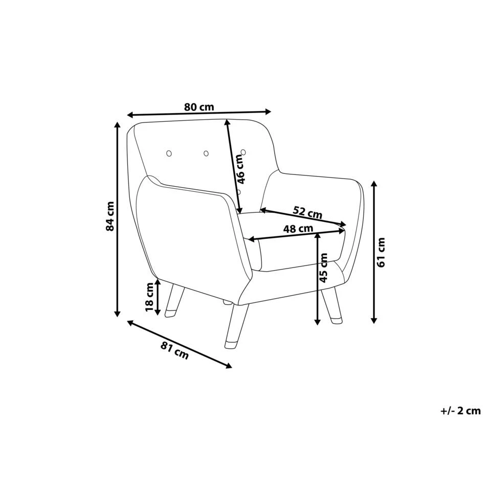 Beliani Fauteuil BODO - Groen Fluweel - Afbeelding 3