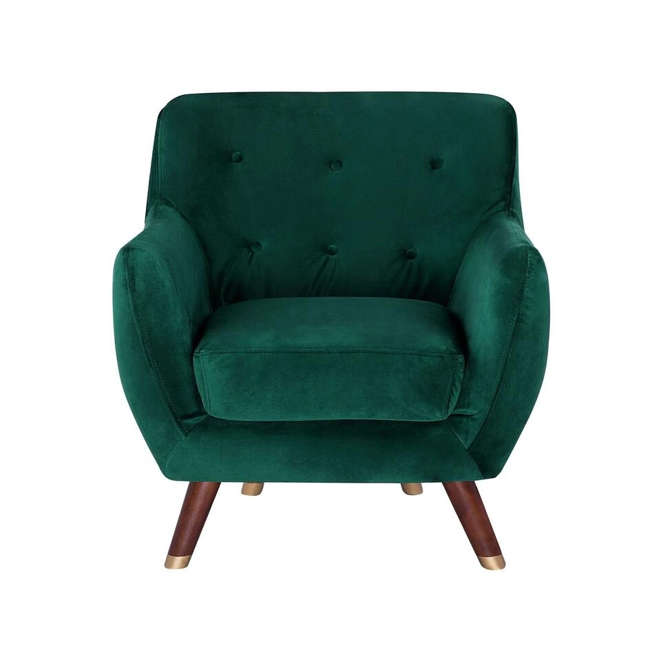 Beliani Fauteuil BODO - Groen Fluweel - Afbeelding 4