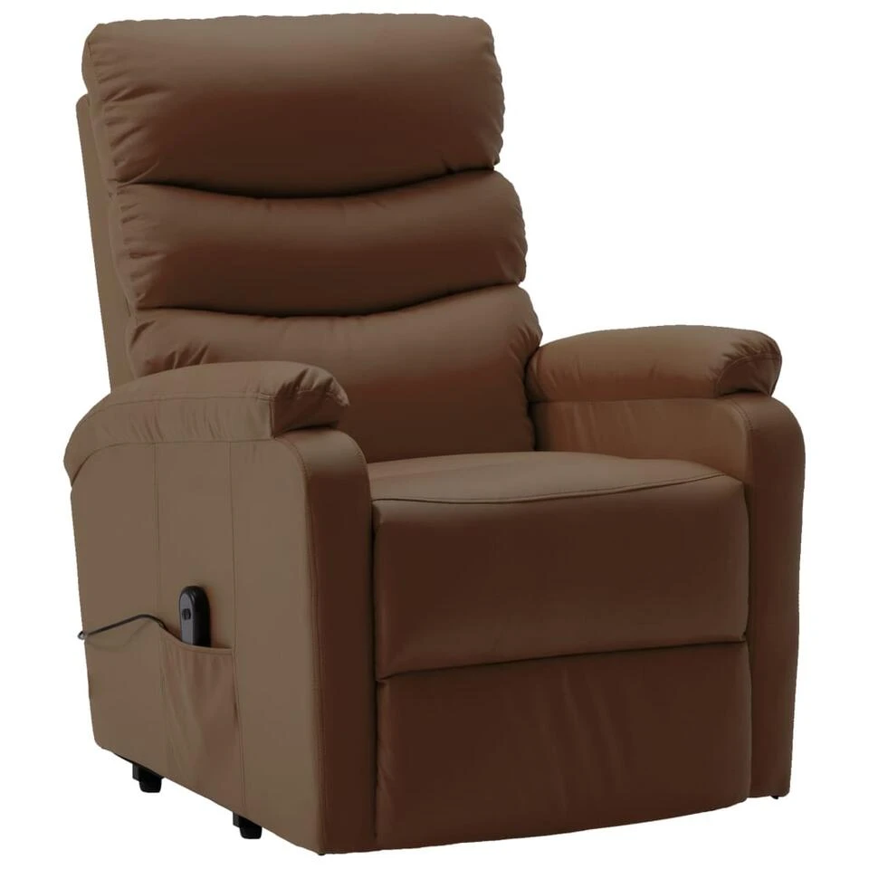 VidaXL Sta-op-stoel Kunstleer Bruin - Afbeelding 3