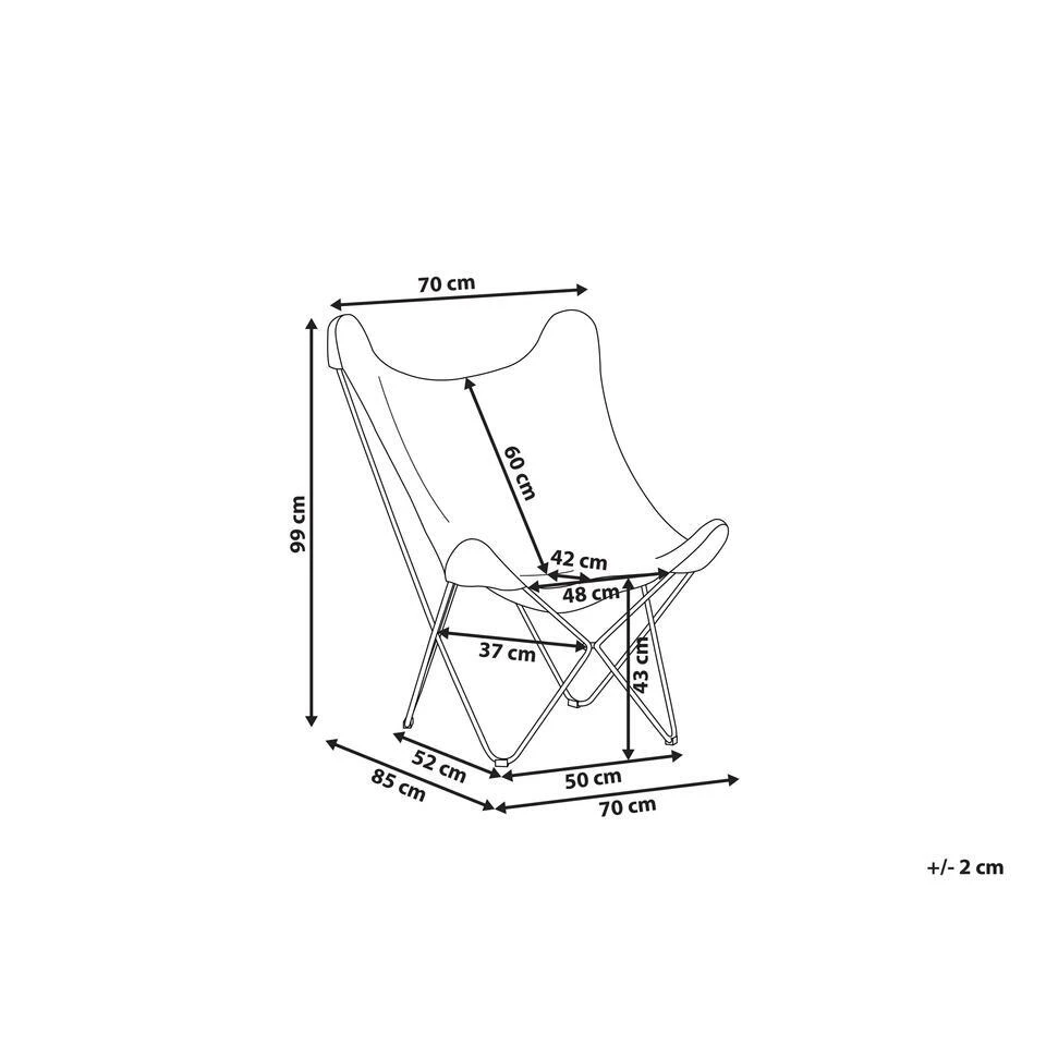 Beliani Fauteuil NYBRO - Wit Fluweel - Afbeelding 3